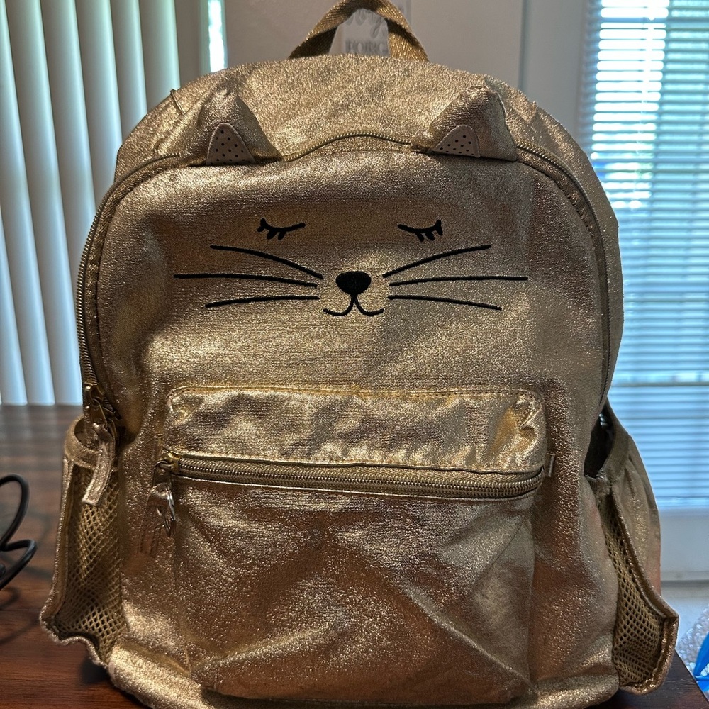 Pottery Barn Kids Gold Cat Backpack